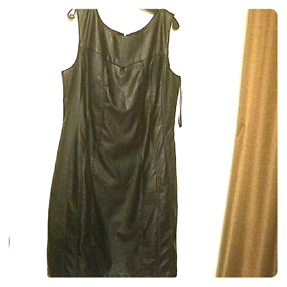 Ashley Stewart faux leather dress